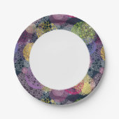 抽象芸術可愛い水玉模様サークル ペーパープレート (正面)