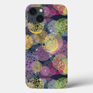 抽象芸術可愛い水玉模様サークル iPhone 13ケース