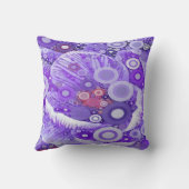 抽象芸術同心円モザイクパープルオーキッド クッション (裏面)