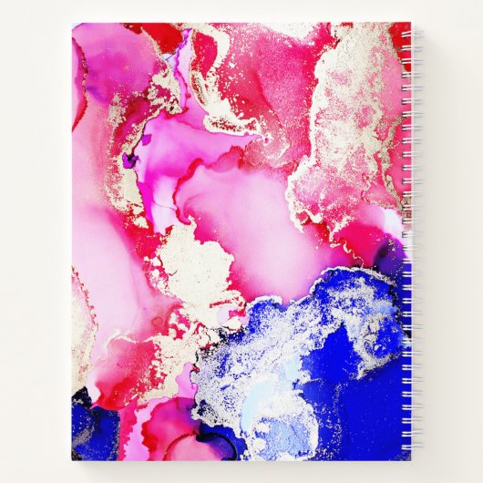 抽象芸術名の付いた祈りの言葉ジャーナル宝石トーン ノートブック (裏面)