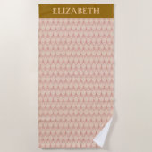 抽象芸術名フェイクChandelier Patren ビーチタオル (正面)