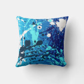 抽象芸術吹き付けモダンスタイル中の枕 クッション (裏面)