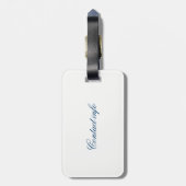 抽象芸術吹き付け青サンダー_コーブ ラゲッジタグ (裏面縦)