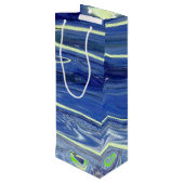 抽象芸術吹ガラスデザイン ワインギフトバッグ (裏面アングル)