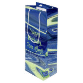 抽象芸術吹ガラスデザイン ワインギフトバッグ (正面アングル)