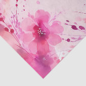 抽象芸術咲き水色ピンク 薄葉紙 (詳細)