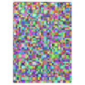 抽象芸術四角形数々のの色パターン クリップボード (裏面)