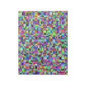 抽象芸術四角形数々のの色パターン ノートパッド (回転)