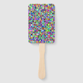 抽象芸術四角形数々のの色パターン ハンドファン