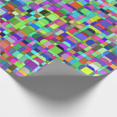 抽象芸術四角形数々のの色パターン ラッピングペーパー (角)