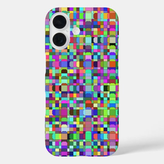 抽象芸術四角形数々のの色パターン Case-Mate iPhoneケース (裏面)