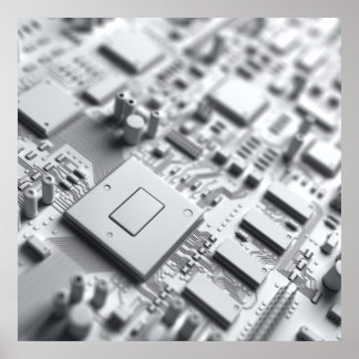 抽象芸術回路基板 ポスター