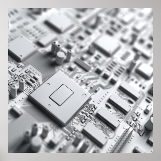 抽象芸術回路基板 ポスター (正面)