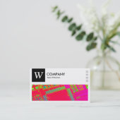 抽象芸術回路 – ロゴとパネルv2 – 黒 名刺 (スタンド正面)