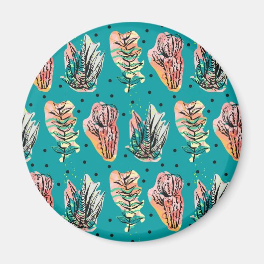 抽象芸術図多汁多汁様相 マグネット (正面)