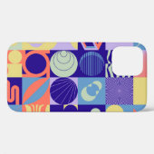 抽象芸術図形で作られたジオメトシンプルリパターン Case-Mate iPhoneケース (裏面 (横))