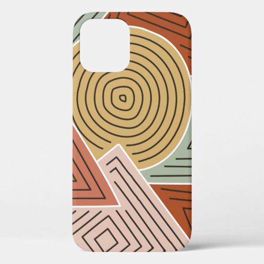 抽象芸術図形と線のイラストレーションp Case-Mate iPhoneケース (裏面)