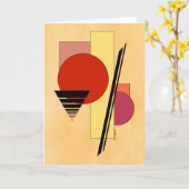 抽象芸術図形のグリーティングカード カード (黄色い花)