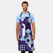 抽象芸術図形の形式抽象，アート，アートワーク，bac エプロン (着用した状態)