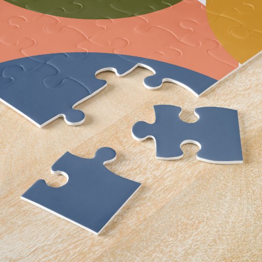 抽象芸術図形の横の幾何学的なフォークの色 ジグソーパズル (側面)