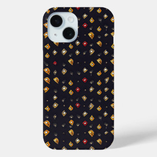 抽象芸術図形の濃いパターン iPhone 15ケース