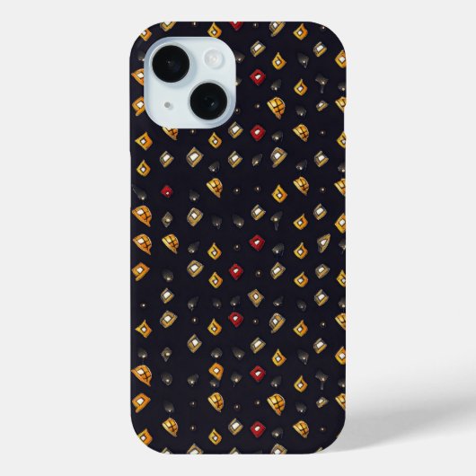 抽象芸術図形の濃いパターン Case-Mate iPhoneケース (裏面)