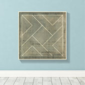 抽象芸術図形の設計図 キャンバスプリント (インサイチュ (ウッドフロア))