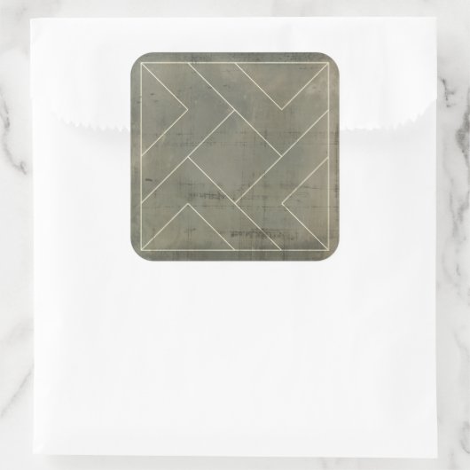 抽象芸術図形の設計図 スクエアシール (バッグ)