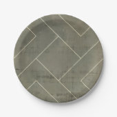 抽象芸術図形の設計図 ペーパープレート (正面)