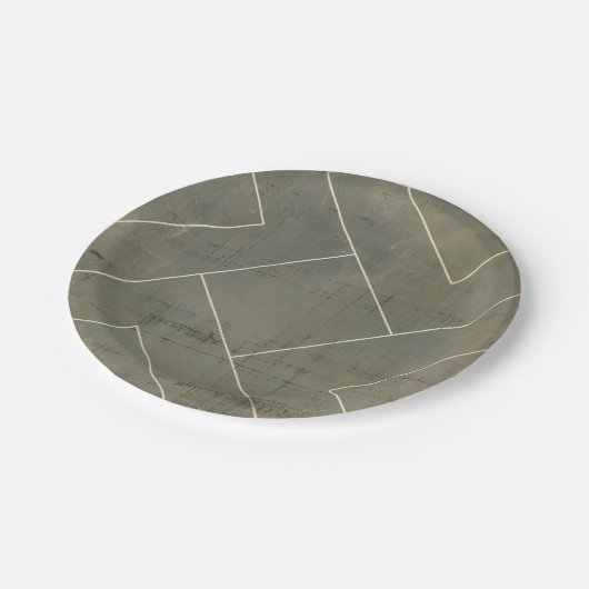 抽象芸術図形の設計図 ペーパープレート (アングル)