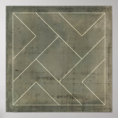 抽象芸術図形の設計図 ポスター (正面)