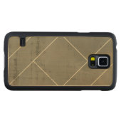抽象芸術図形の設計図 CarvedメープルGalaxy S5スリムケース (正面(横))
