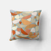 抽象芸術図形オレンジ クッション (裏面)