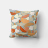 抽象芸術図形オレンジ クッション (正面)