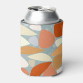 抽象芸術図形オレンジ 缶クーラー (缶正面)
