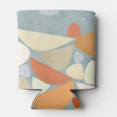 抽象芸術図形オレンジ 缶クーラー (裏面)