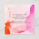 抽象芸術図形ジュエリーデザイナーシック スクエア名刺 (裏面)