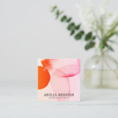 抽象芸術図形ジュエリーデザイナーシック スクエア名刺 (スタンド正面)