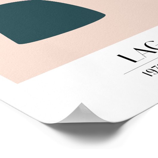 抽象芸術図形スカンジナビアの展示会ミュート ポスター (角)