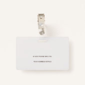 抽象芸術図形フォト会社ロゴニュートラル バッジ (裏面クリップ)