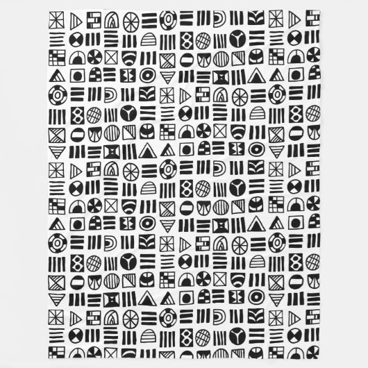 抽象芸術図形060617パターン フリースブランケット (正面)