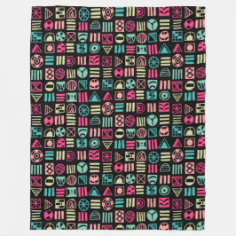 抽象芸術図形060617パターン – 色01 フリースブランケット