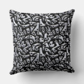 抽象芸術図形180318 – 光沢のあるシルバー クッション (裏面)