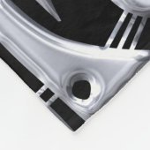 抽象芸術図形180318 – 光沢のあるシルバー フリースブランケット (角)