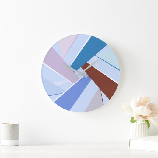 抽象芸術図形3 ラージ壁時計 (ホーム)