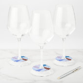 抽象芸術図形3 ワイングラスタグ (セット)