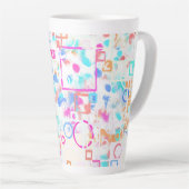 抽象芸術図形 カフェラテマグ (右アングル)