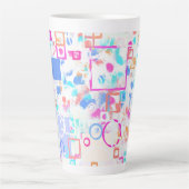 抽象芸術図形 カフェラテマグ (正面)