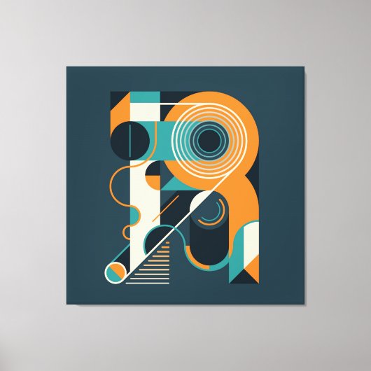 抽象芸術図形 キャンバスプリント (正面)