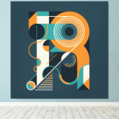 抽象芸術図形 キャンバスプリント (インサイチュ (ウッドフロア))